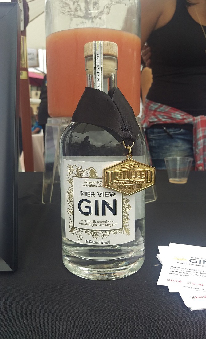 A gold medal at the San Diego Distilled Spirit competition for Pier View Gin