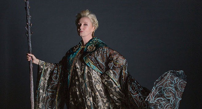 Kate Burton plays Prospera Duchess of Milan in the Old Globe's production of The Tempest