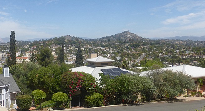 La Mesa Stairs- View toward the east and Mt. Helix