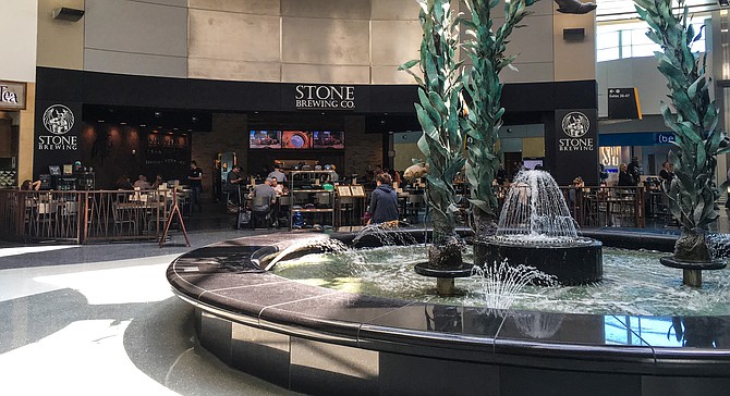 Stone Brewing serves beers near gate 36 in Terminal 2 of San Diego International Airport.
