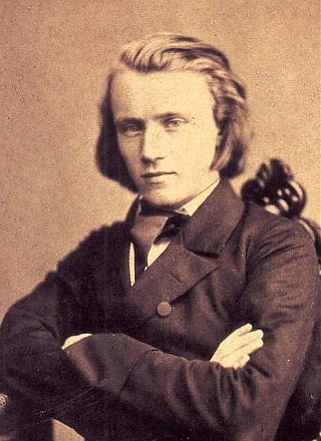 The young Brahms.