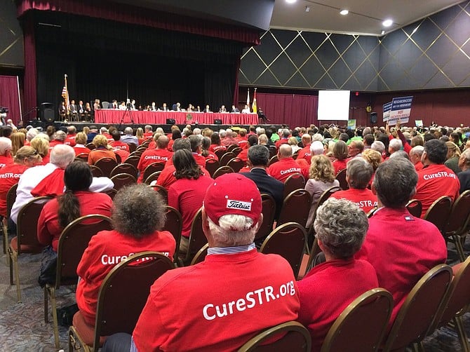 At the July 16 hearing, the usual sea of green (for) and red t-shirts (against) will be joined by blue (against) representing Ocean Beach. (Save San Diego Neighborhoods)