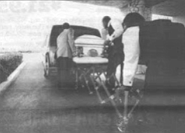Loading the hearse
