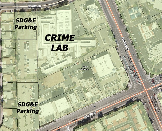 The county leases parking from SDG&E for $10,264 per month. 