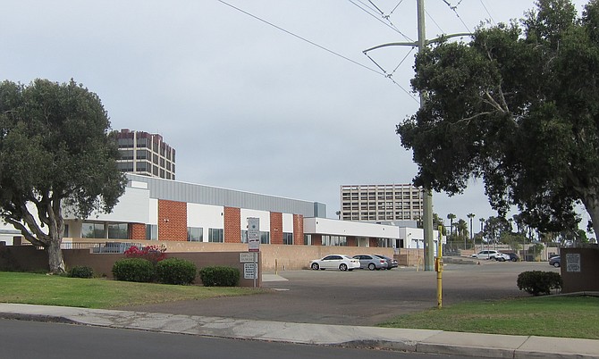 SDG&E parking lot behind the crime lab.