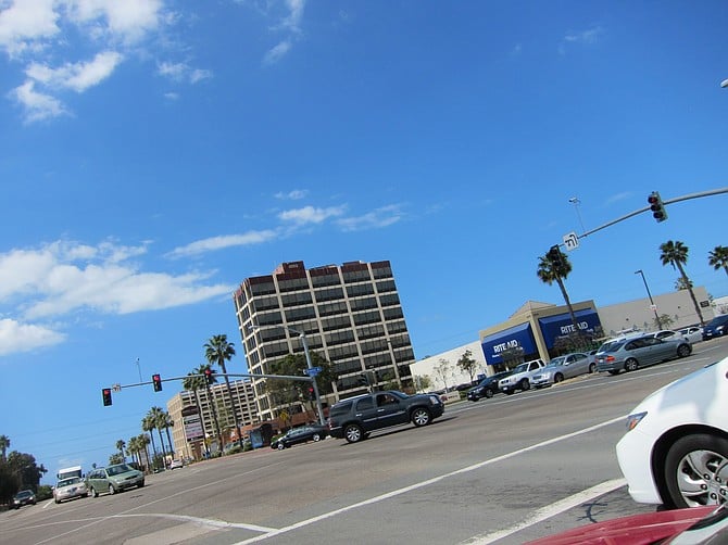 The project will be located behind Rite Aid in this very busy commercial area of Clairemont.