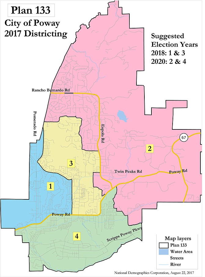 "At-large local elections have resulted in South Poway being historically underrepresented."