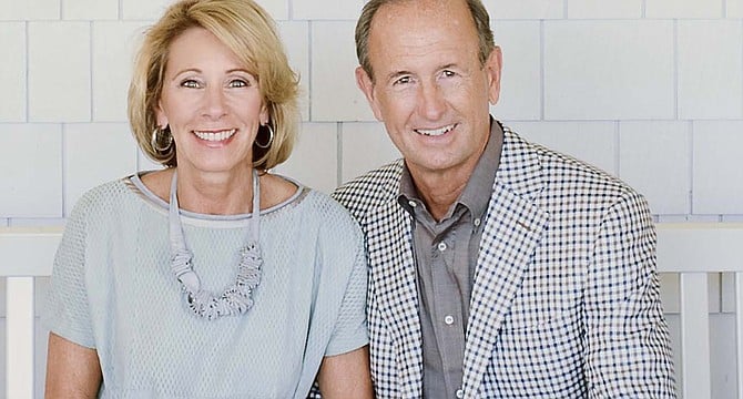 Betsy DeVos and husband from her website