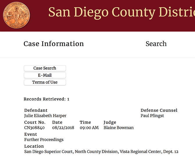 San Diego County DA's office website