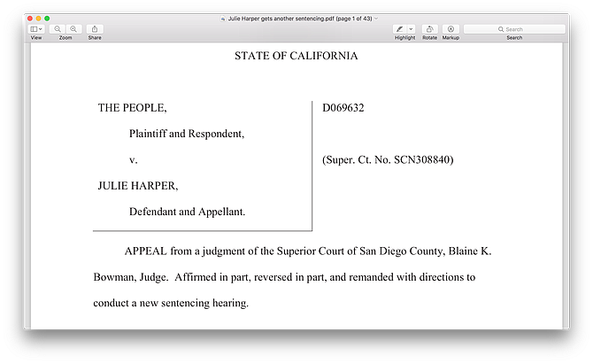 First page of appellate court decision