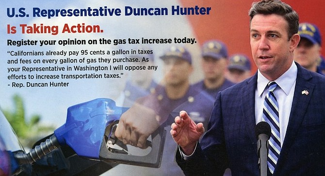 Duncan D. Hunter speaks to gas tax