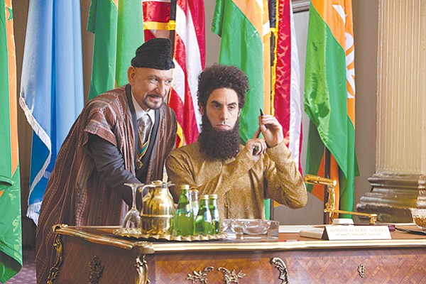 Working hard for the money opposite Sacha Baron Cohen in The Dictator.