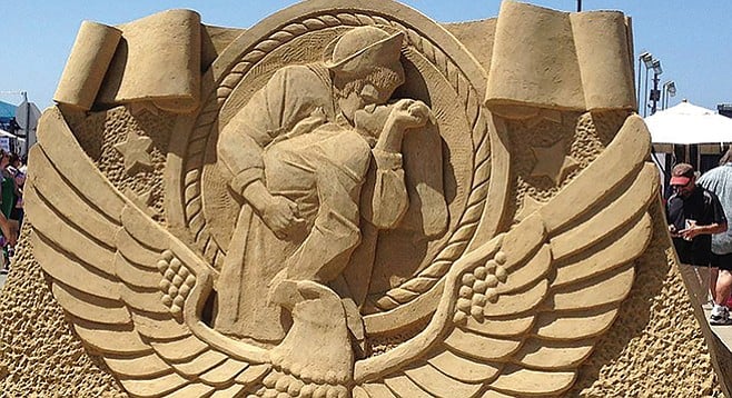 Sand Sculpture Challenge: hand-made sculptures that can reach up to 15 feet tall and can weigh over 10,000 pounds