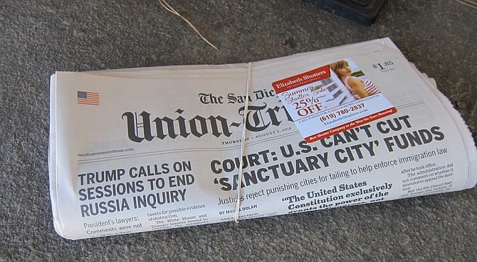 After delivering papers all morning, I found a free newspaper on my porch.