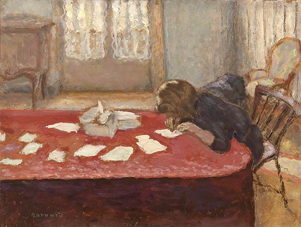 Young Woman Writing, by Pierre Bonnard