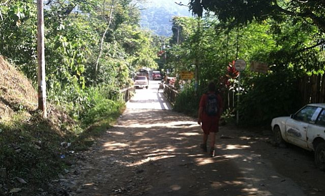 On the road in the mountain town of Minca, about a half hour drive from Santa Marta.