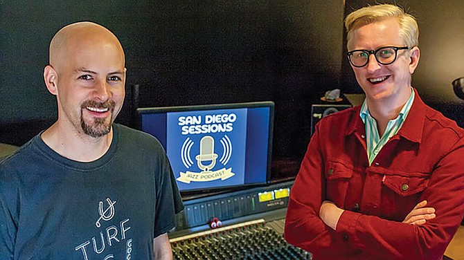 Jazz podcast hosts Ian Tordella (left) and Ed Kornhauser. “Together we’re like one super host.”