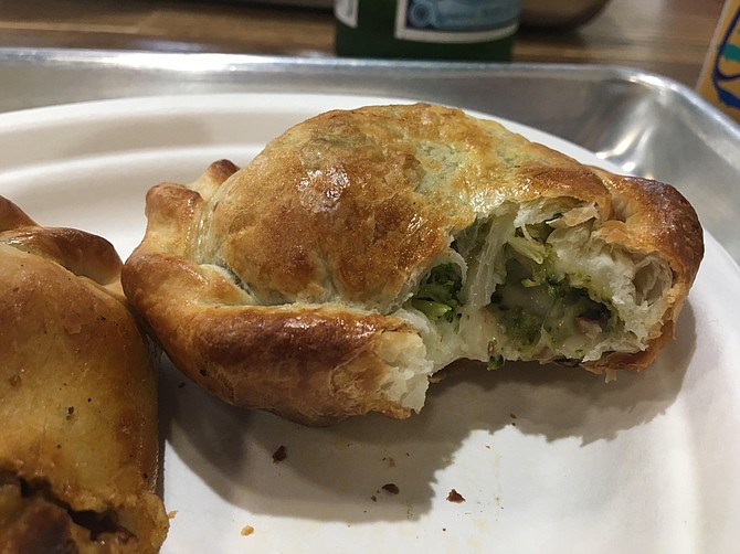The broccoli and bacon empanada, one of an ever-changing of seasonal specials.