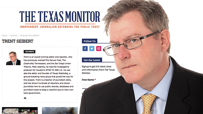 Trent Seibert, Texas Monitor website