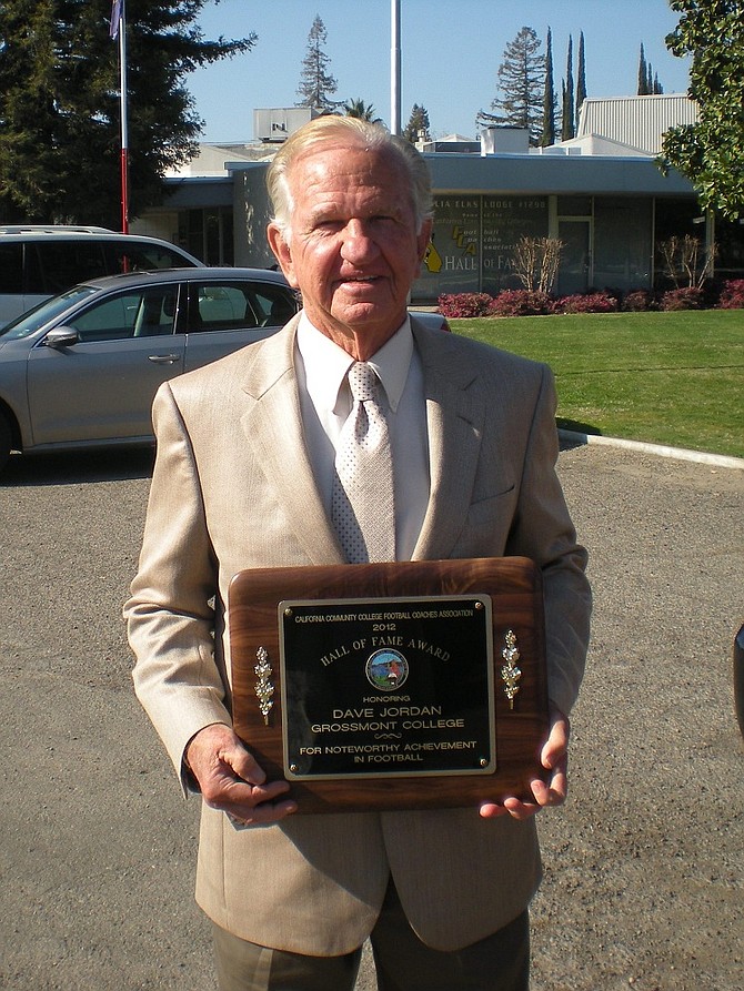THISPHOTO  IS NOT FOR MY PROFILE PAGE.

This is a photo of late Grossmont College football Dave Jordan with his plaque after being enshrined into the California Community College Football Hall of Fame in March 2012.

The photo goes with a story I submitted earlier today.

I did not take the photo. It was taken by Greg Eichelburger (who died this past summer) and is courtesy of EastCountySports.com.