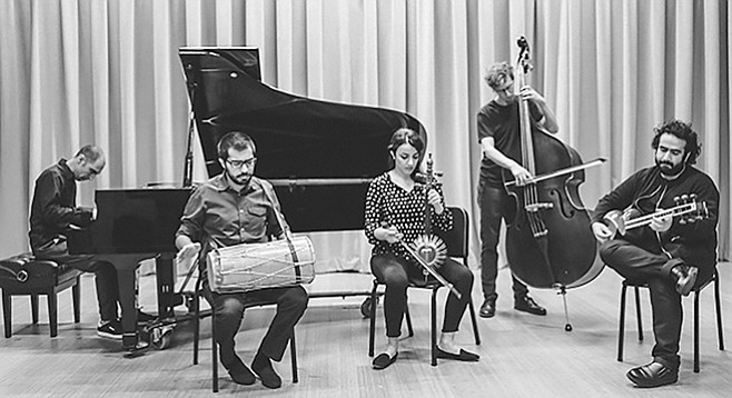 Sibarg Ensemble fuses Persian music and poetry with American jazz.