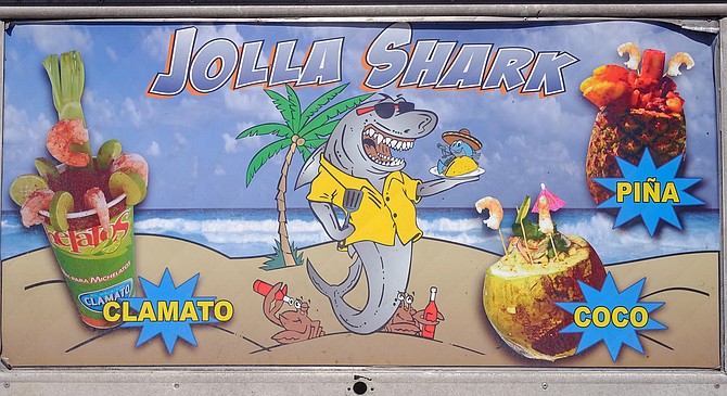 The shark in this food truck's imagery is ready to eat, not be eaten.