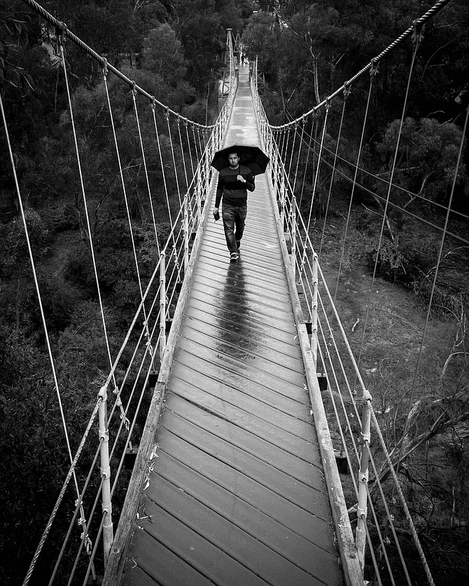 Cuevas also shot the Spruce Street suspension bridge.