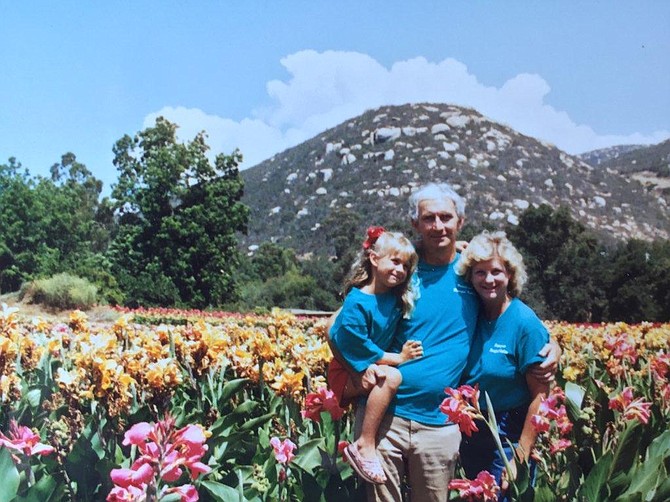 Robbins with her family in the 1990s at Merriam Mountain.