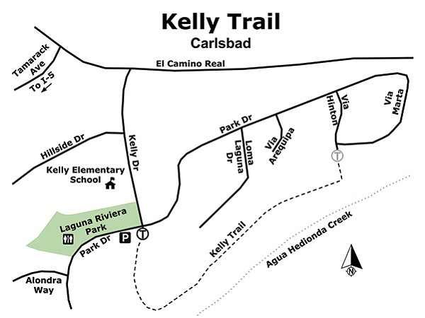 Kelly Trail (city of Carlsbad) map