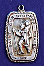 Carr's St. Christopher medal – front