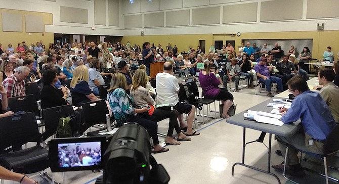 500 people filled up a 250-seat room at the Lakeside Community Center.