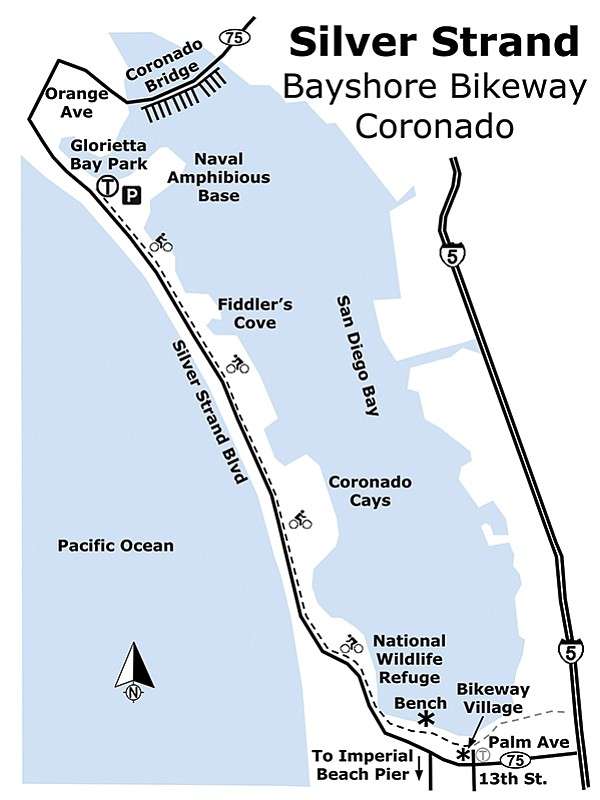 Silver Strand Bayshore Bikeway Map