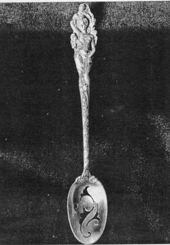 COCKTAIL/ OLIVE SPOONS  WITH LONG STEM STERLING  SILVER 800 GERMAN C.1920 