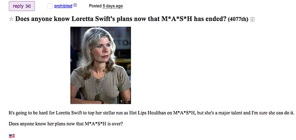 CBS really does need to get its act together and dream up a spin-off for Loretta Swit.