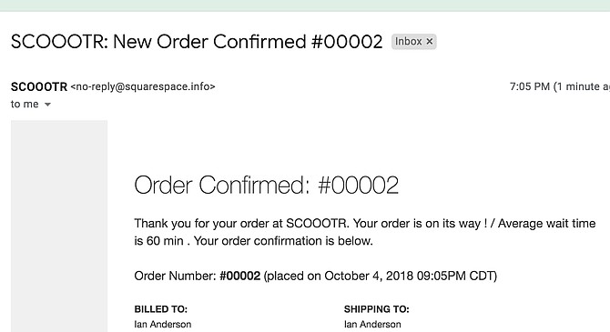 This email order confirmation was a flat-out lie.