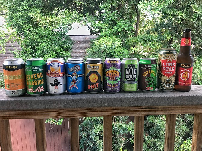 A sampling of local Houston and Texas beers.