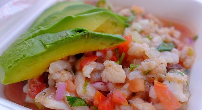 This ceviche might be pollack, depending who's working when you ask.