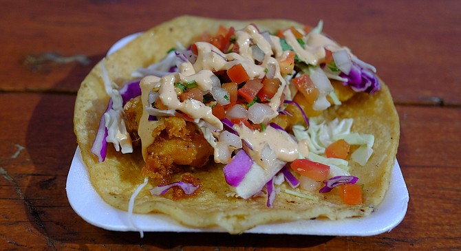 A good looking fish taco, but not up to San Diego's high standards.
