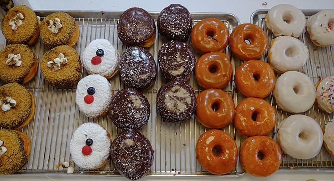Assorted gourmet donuts, never more than a couple hours old at The Goods in Carlsbad Village