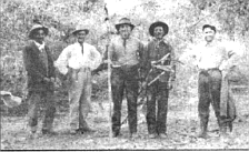 Frank Forster, second from left. In 1864 Pio Pico sold the entire estate, all 133,440 acres, to his brother-in-law, John Forster, for $14,000.