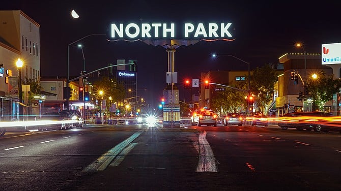 A summer night in North Park, San Diego. Great neighborhood, great people and great views! - by McClean Photography