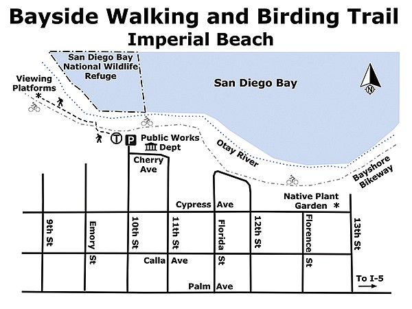 Bayside Walking & Birding Trail map