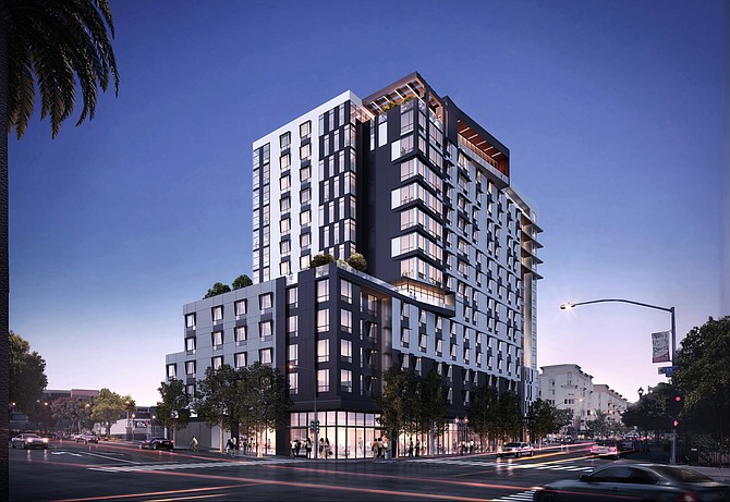 Rendering of new  housing at 13th and Broadway
