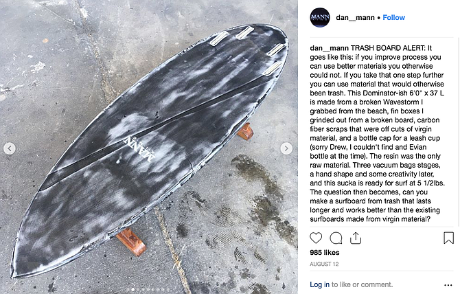The trash board he posted on his Instagram account sold for “a lot.”