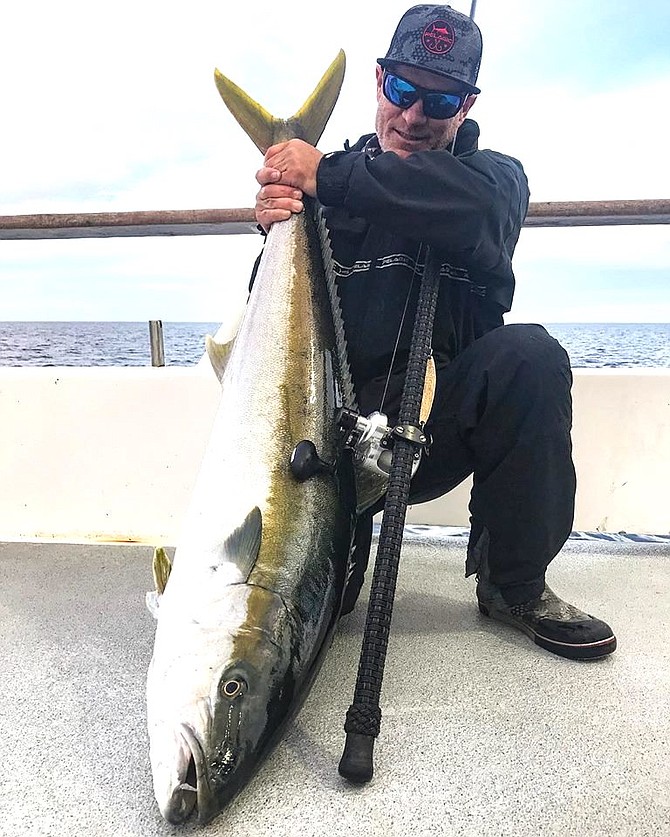 Kevin Mattson with yellowtail from Guadalupe Island