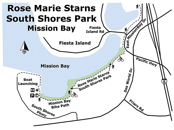 Rose Marie Starns South Shores Park map