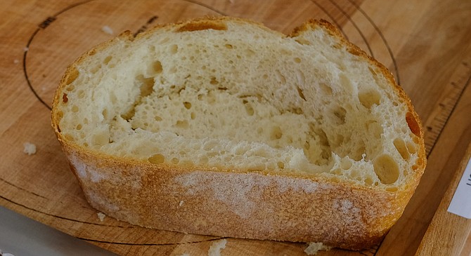 A "brick bowl" is really a hunk of sourdough with a lot of the soft middle carved out.