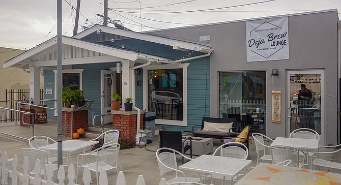 Formerly a salon, Deja Brew Lounge sits within a converted bungalow.