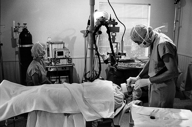 Cataract surgery preparation, office of Ronald Friedman
