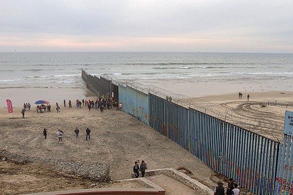 A few caravaners tried to swim around the border fence, with the usual result of being caught.